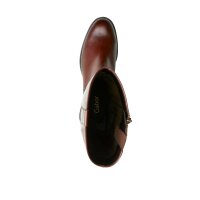 Marken-Lederstiefel, cognac
