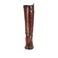 Marken-Lederstiefel, cognac
