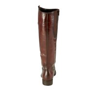 Marken-Lederstiefel, cognac