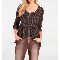 Druck-Chiffonbluse, mauve