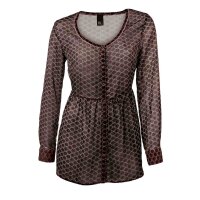 Druck-Chiffonbluse, mauve
