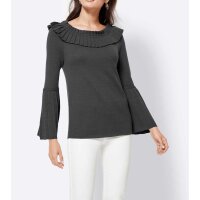 Sweater with new wool and silk, grey