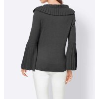 Sweater with new wool and silk, grey