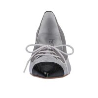 Pumps with lace, black-grey-metalic
