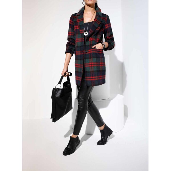 Fleece blazer, moss-cherry