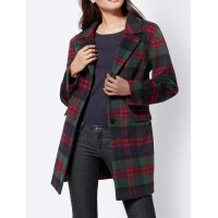 Fleece blazer, moss-cherry