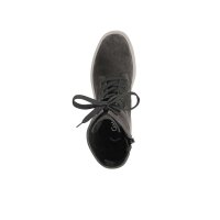 Calf skin leather lace boots, grey