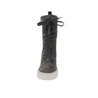 Calf skin leather lace boots, grey