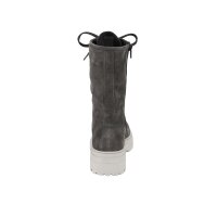 Calf skin leather lace boots, grey