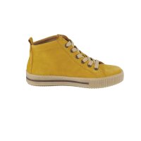 Marken-Leder-High-Top-Sneaker, gelb
