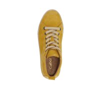 Marken-Leder-High-Top-Sneaker, gelb