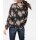 Marken-Bluse m. Spitze, schwarz-bunt