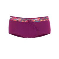 Marken-Bügel-Bikini, bordeaux-bunt, D-Cup