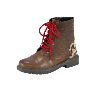 Schnürstiefelette, braun-camel