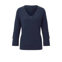 Sweatershirt with eyelets, dark blue