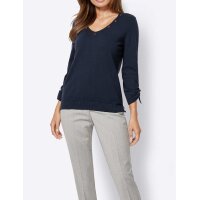Sweatershirt with eyelets, dark blue