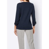 Sweatershirt with eyelets, dark blue