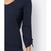 Sweatershirt with eyelets, dark blue