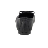 Leder-Ballerina, schwarz