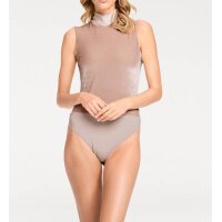 Designer-Samtbody, taupe