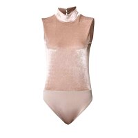 Designer-Samtbody, taupe