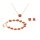 Marken-Schmuck-Set „Wilde Rose“, rot-goldfarben