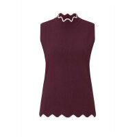 Stricktop, bordeaux-ecru