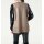 Designer-Lederimitatjacke, taupe-schwarz
