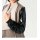Designer-Lederimitatjacke, taupe-schwarz