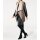 Designer-Lederimitatjacke, taupe-schwarz