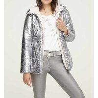 Designer-Outdoorjacke, silberfarben
