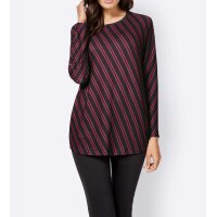 Shirt, schwarz-rot-gestreift