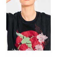 Bluza z haftem, czarna