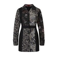 Patchwork-Longblazer, schwarz-bunt
