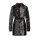 Patchwork long blazer, black-multicolour