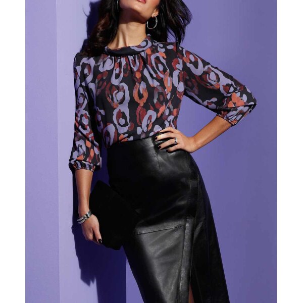 Druckbluse, bunt