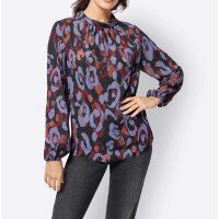 Druckbluse, bunt