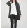 Longstrickjacke m. Gürtel, schwarz-offwhite