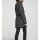 Longstrickjacke m. Gürtel, schwarz-offwhite