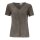Designer-Ziegenlederbluse, dunkeltaupe
