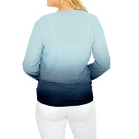 Designer-Chiffontunika, blau