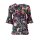 Blouse with flounces, navy-multicolour