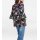 Blouse with flounces, navy-multicolour
