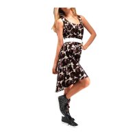 Marken-Kleid, ecru-braun
