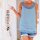 Designer-Lagen-Blusentop, m. Spitze, bleu