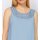 Designer-Lagen-Blusentop, m. Spitze, bleu