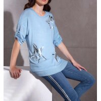 Modal-Shirt, silber-hellblau