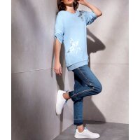 Modal-Shirt, silber-hellblau