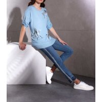 Modal-Shirt, silber-hellblau
