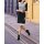 Jersey-Bouclékleid, schwarz-weiß